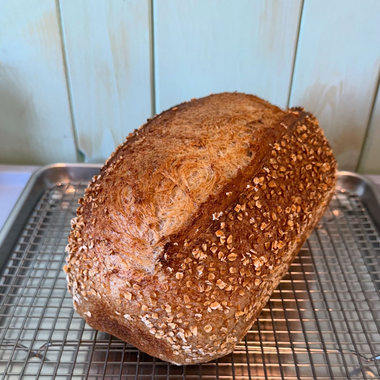 Double Fermented Oat and Rye Pan Loaf